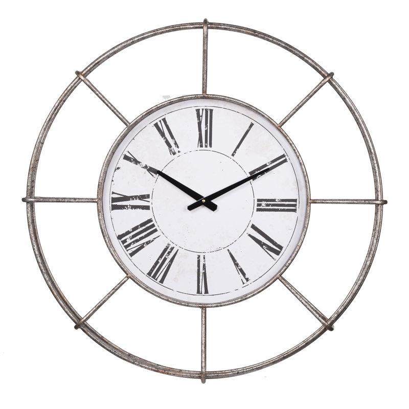 Williston Oversized Draughn Wall Clock Wayfair